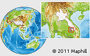 Physical Location Map of Pathouphone, highlighted country, highlighted parent region, within the entire country