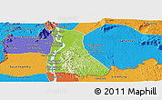 Physical Panoramic Map of Pathouphone, political outside