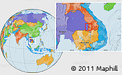 Political Location Map of Phonthong