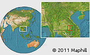 Satellite Location Map of Phonthong, within the entire country