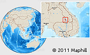 Shaded Relief Location Map of Phonthong
