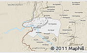 Classic Style 3D Map of Sanasomboune