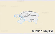Classic Style 3D Map of Sanasomboune, single color outside