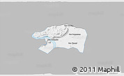 Gray 3D Map of Sanasomboune, single color outside