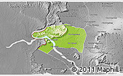Physical 3D Map of Sanasomboune, desaturated