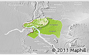 Physical 3D Map of Sanasomboune, lighten, desaturated