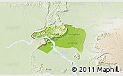 Physical 3D Map of Sanasomboune, lighten