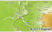 Physical 3D Map of Sanasomboune