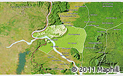 Physical 3D Map of Sanasomboune, satellite outside