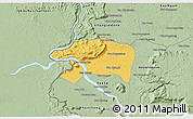 Savanna Style 3D Map of Sanasomboune