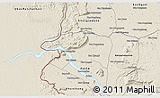 Shaded Relief 3D Map of Sanasomboune