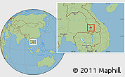 Savanna Style Location Map of Sanasomboune