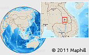Shaded Relief Location Map of Sanasomboune