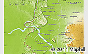 Physical Map of Sanasomboune