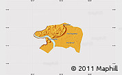 Political Map of Sanasomboune, cropped outside