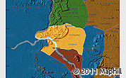 Political Map of Sanasomboune, darken