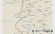 Shaded Relief Map of Sanasomboune
