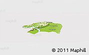 Physical Panoramic Map of Sanasomboune, cropped outside