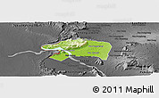 Physical Panoramic Map of Sanasomboune, darken, desaturated