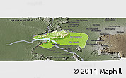 Physical Panoramic Map of Sanasomboune, darken, semi-desaturated