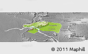 Physical Panoramic Map of Sanasomboune, desaturated