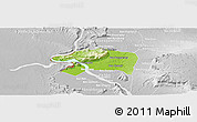Physical Panoramic Map of Sanasomboune, lighten, desaturated