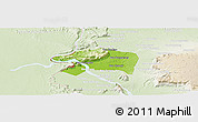 Physical Panoramic Map of Sanasomboune, lighten