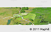 Physical Panoramic Map of Sanasomboune, satellite outside