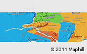 Political Panoramic Map of Sanasomboune