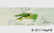 Satellite Panoramic Map of Sanasomboune, lighten
