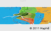 Satellite Panoramic Map of Sanasomboune, political outside