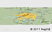 Savanna Style Panoramic Map of Sanasomboune
