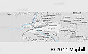 Silver Style Panoramic Map of Sanasomboune