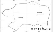 Blank Simple Map of Sanasomboune, cropped outside