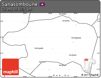 Blank Simple Map of Sanasomboune