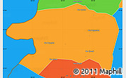 Political Simple Map of Sanasomboune