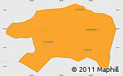 Political Simple Map of Sanasomboune, single color outside