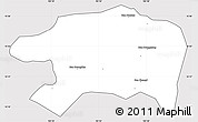 Silver Style Simple Map of Sanasomboune, cropped outside