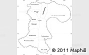 Blank Simple Map of Champassack, cropped outside