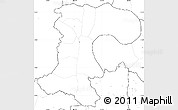 Blank Simple Map of Champassack, no labels