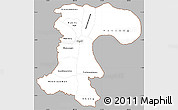 Gray Simple Map of Champassack, cropped outside