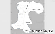 Gray Simple Map of Champassack, single color outside