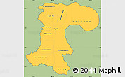 Savanna Style Simple Map of Champassack, cropped outside