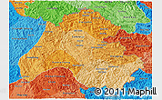 Political Shades 3D Map of Houaphanh