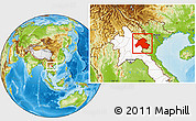 Physical Location Map of Houaphanh, highlighted country