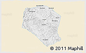Classic Style 3D Map of Samneua, single color outside