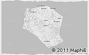 Gray 3D Map of Samneua, single color outside