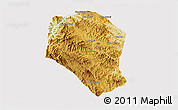Physical 3D Map of Samneua, cropped outside