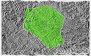 Political 3D Map of Samneua, desaturated