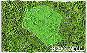 Political 3D Map of Samneua, satellite outside